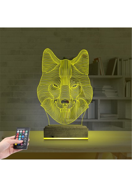 Kirppi 3D Lamba Kurt Masa Gece Lambası indirimleri