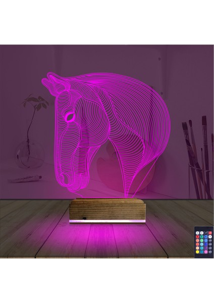 Kirppi 3D Lamba At Tasarım V2 Masa Gece Lambası fırsatları