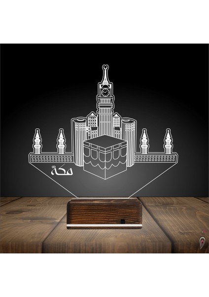 Kirppi 3D Lamba Kabe Mekke Masa Gece Lambası fiyatları