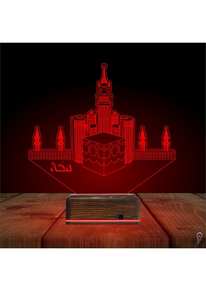 Kirppi 3D Lamba Kabe Mekke Masa Gece Lambası fırsatları