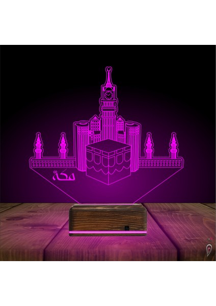 Kirppi 3D Lamba Kabe Mekke Masa Gece Lambası indirimleri