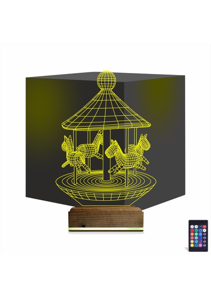 Kirppi 3D Lamba Atlı Karınca Çocuk Odası Masa Gece Lambası