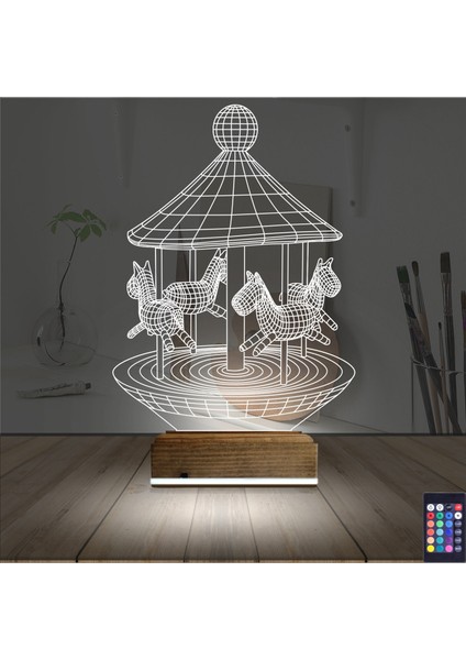 Kirppi 3D Lamba Atlı Karınca Çocuk Odası Masa Gece Lambası fiyatları