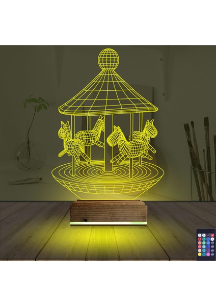 Kirppi 3D Lamba Atlı Karınca Çocuk Odası Masa Gece Lambası indirimleri