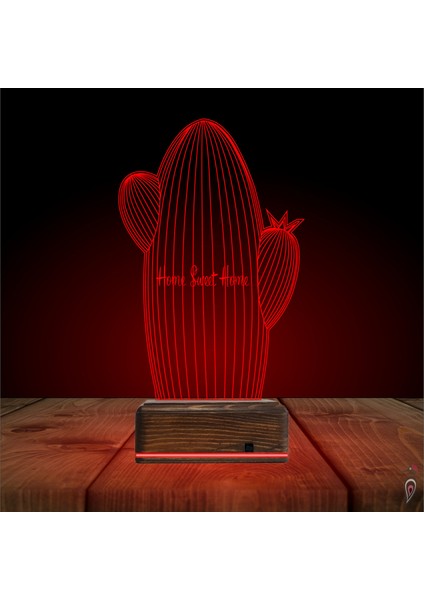 Kirppi 3D Lamba Kaktüs Çiçek Masa Gece Lambası fırsatları