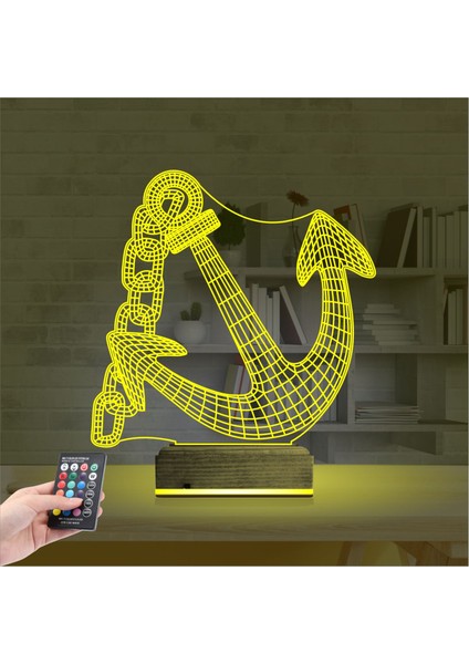 Kirppi 3D Lamba Denizci Çapa Kaptan V2 Masa Gece Lambası indirimleri
