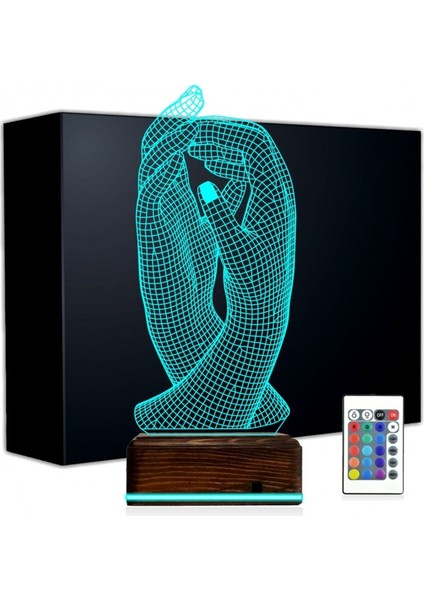 Kirppi 3D Lamba Elele Sevgiliye Hediye Masa Gece Lambası