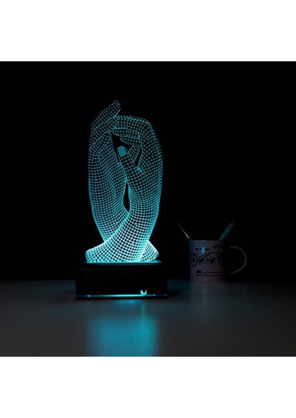 Kirppi 3D Lamba Elele Sevgiliye Hediye Masa Gece Lambası fırsatları