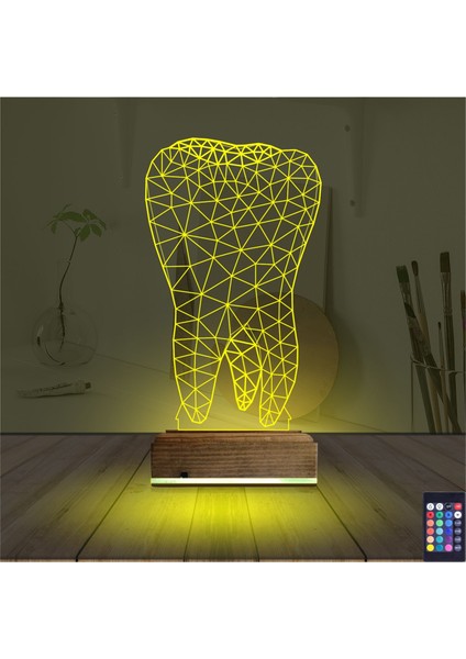 Kirppi 3D Lamba Diş V1 Masa Gece Lambası indirimleri