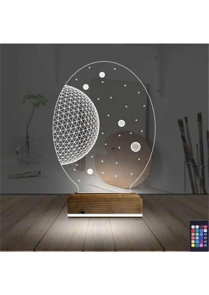 Kirppi 3D Lamba Uzay Gezegen Masa Gece Lambası fiyatları