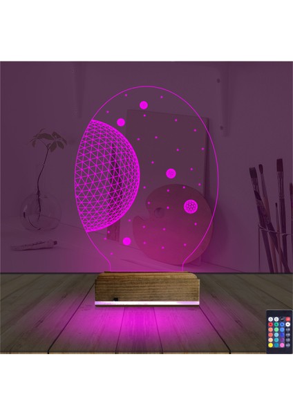 Kirppi 3D Lamba Uzay Gezegen Masa Gece Lambası fırsatları