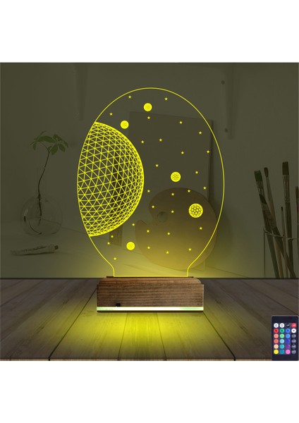 Kirppi 3D Lamba Uzay Gezegen Masa Gece Lambası indirimleri