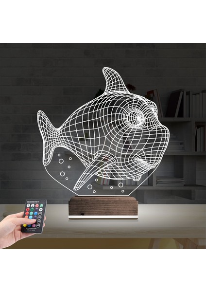 Kirppi 3D Lamba Balık Çocuk Odası Masa Gece Lambası fiyatları