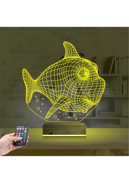 Kirppi 3D Lamba Balık Çocuk Odası Masa Gece Lambası indirimleri