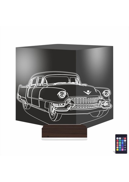Kirppi 3D Lamba Amerikan Klasik Araba Vintage Masa Gece Lambası