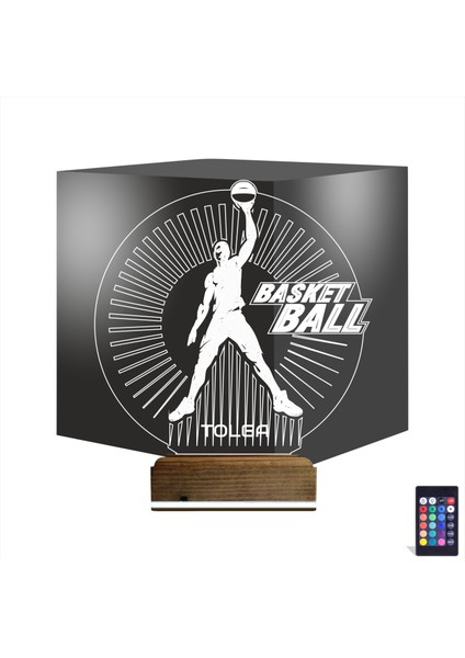 Kirppi 3D Lamba Basketbol Nba Kişiye Özel Masa Gece Lambası