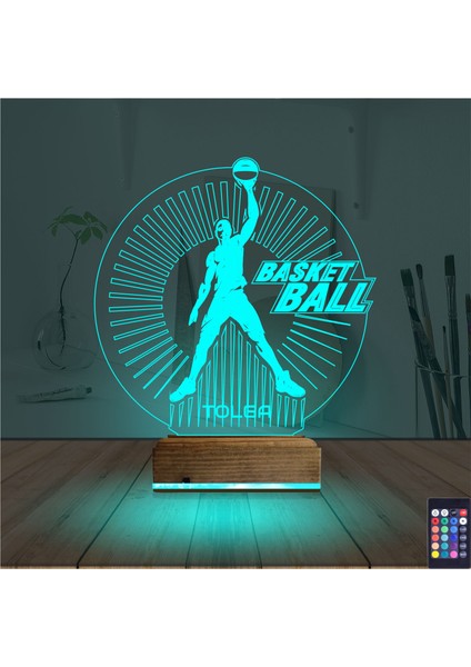 Kirppi 3D Lamba Basketbol Nba Kişiye Özel Masa Gece Lambası modelleri