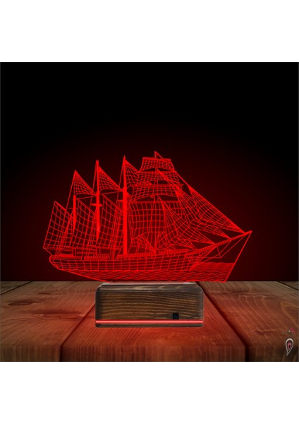 Kirppi 3D Lamba Gemi Kaptan V1 Masa Gece Lambası fırsatları