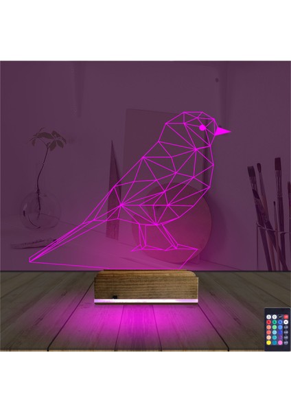 Kirppi 3D Lamba Kuş Kanarya Taraftar Masa Gece Lambası fırsatları