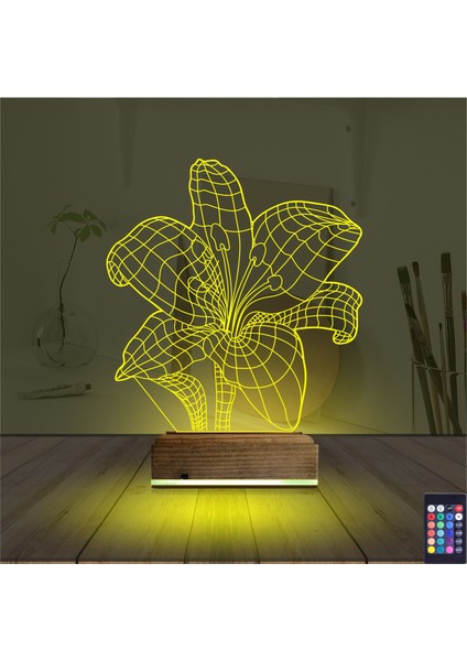 Kirppi 3D Lamba Orkide Çiçek Masa Gece Lambası-1 indirimleri