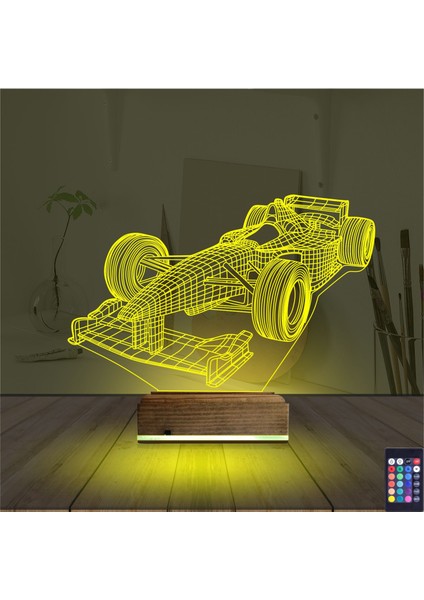 Kirppi 3D Lamba Formula F1 Yarış Arabası V1 Masa Gece Lambası indirimleri