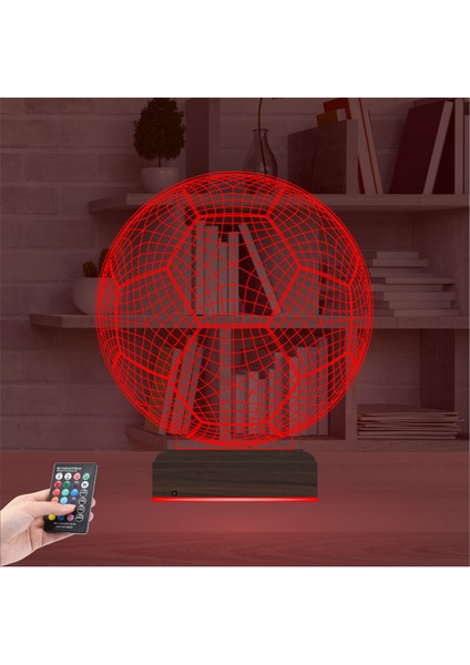 Kirppi 3D Lamba Futbol Topu Futbolcu Taraftar Spor Masa Gece Lambası