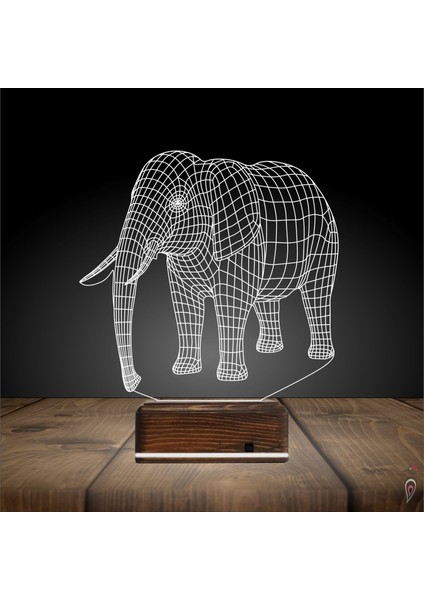 Kirppi 3D Lamba Fil Tasarım Masa Gece Lambası fiyatları