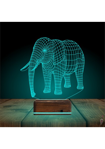 Kirppi 3D Lamba Fil Tasarım Masa Gece Lambası modelleri