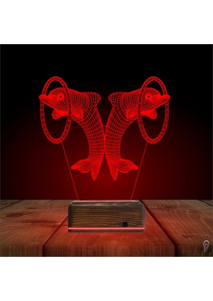 Kirppi 3D Lamba Yunus Balığı Çocuk Odası Masa Gece Lambası fırsatları