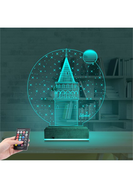 Kirppi 3D Lamba Galata Kulesi Masa Gece Lambası modelleri