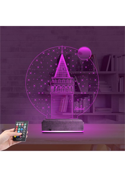 Kirppi 3D Lamba Galata Kulesi Masa Gece Lambası fırsatları