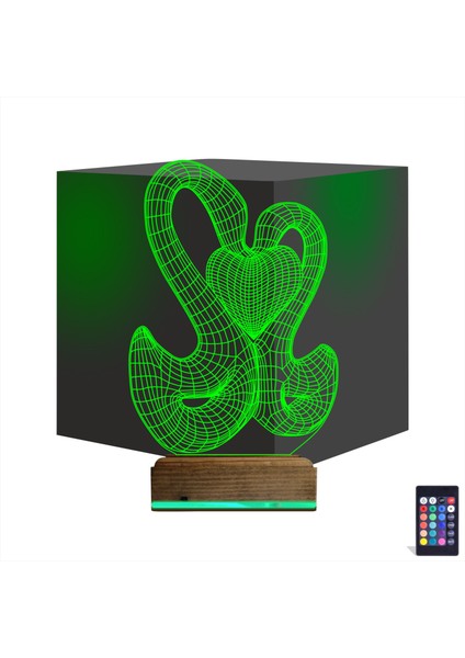 Kirppi 3D Lamba Kuğu Masa Gece Lambası