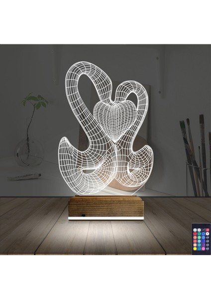 Kirppi 3D Lamba Kuğu Masa Gece Lambası fiyatları