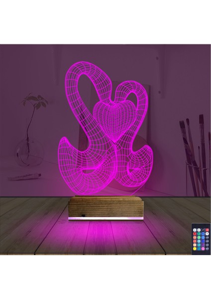 Kirppi 3D Lamba Kuğu Masa Gece Lambası fırsatları