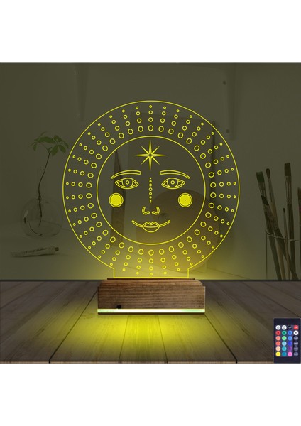 Kirppi 3D Lamba Mistik Güneş Masa Gece Lambası indirimleri