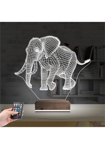 Kirppi 3D Lamba Fil V1 Masa Gece Lambası fiyatları