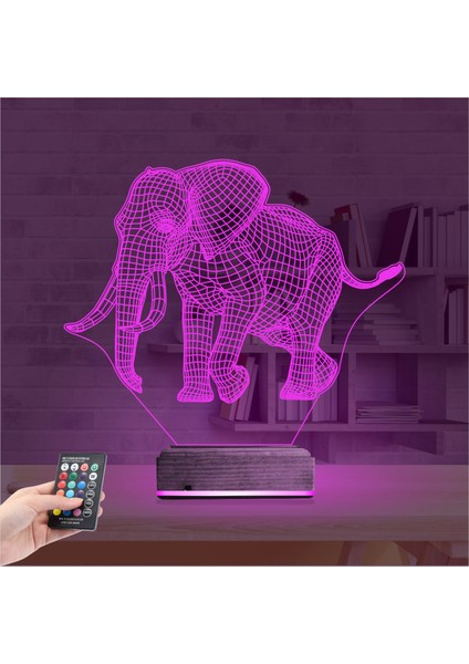 Kirppi 3D Lamba Fil V1 Masa Gece Lambası fırsatları