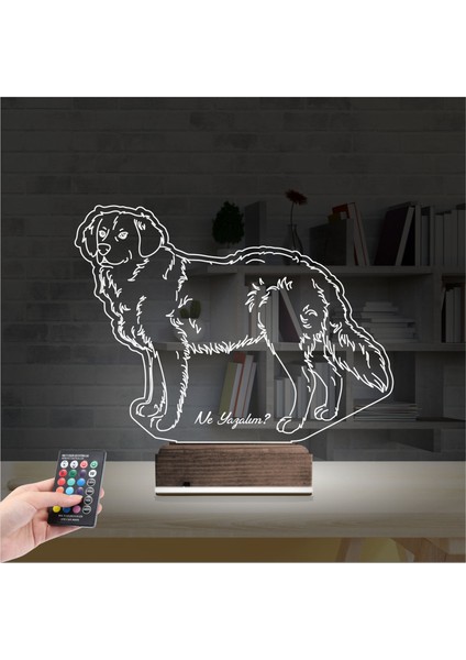 Kirppi 3D Lamba Köpek Golden Kişiye Özel Masa Gece Lambası fiyatları