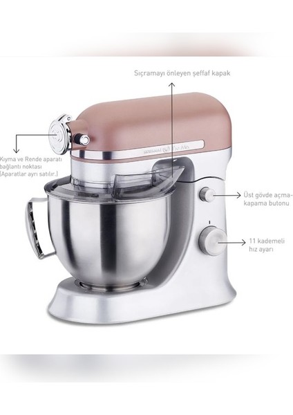 Pro Mix Rosegold/Satin Stand Mikser A470
