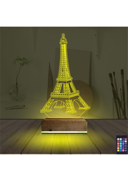 Kirppi 3D Lamba Eyfel Kulesi Masa Gece Lambası