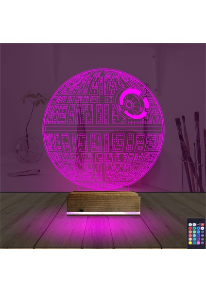 Kirppi 3D Lamba Death Star Ölüm Yıldızı Masa Gece Lambası fırsatları