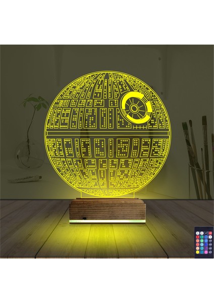 Kirppi 3D Lamba Death Star Ölüm Yıldızı Masa Gece Lambası indirimleri