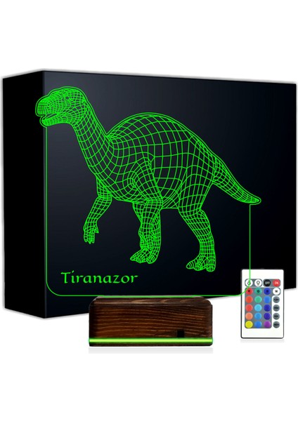 Kirppi 3D Lamba Dinozor Tiranazor Masa Gece Lambası