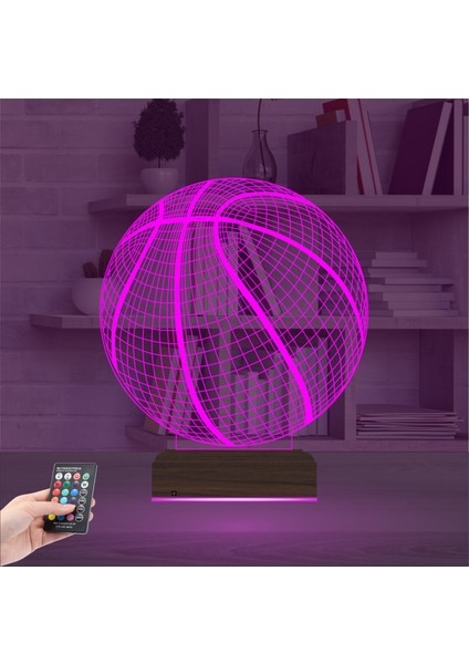 Kirppi 3D Lamba Basketbol Topu Basketçi Hediye Masa Gece Lambası fırsatları