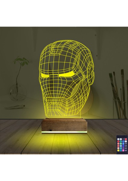 Kirppi 3D Lamba Ironman Robot Masa Gece Lambası indirimleri