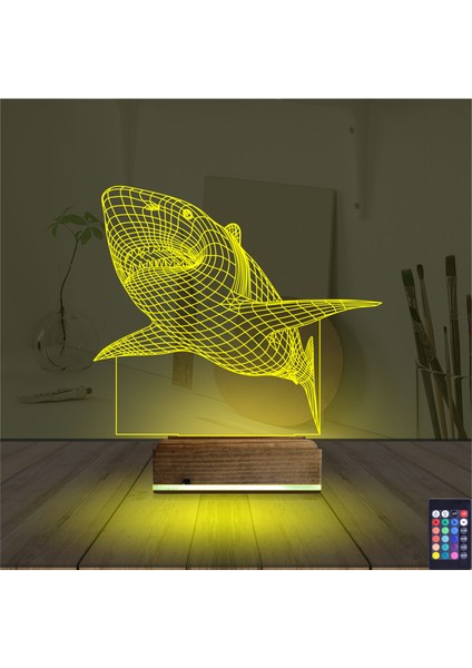 Kirppi 3D Lamba Köpek Balığı Masa Gece Lambası-1 indirimleri