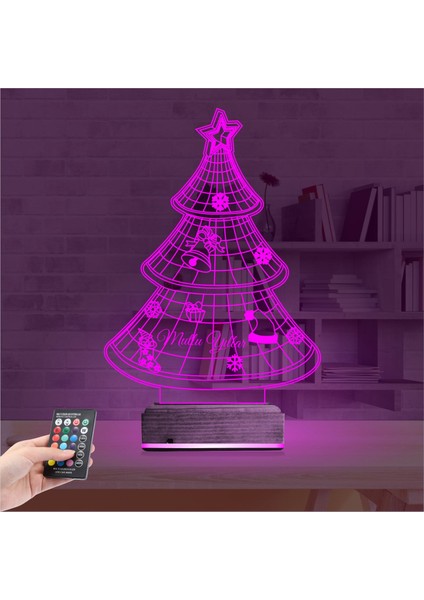 Kirppi 3D Lamba Yılbaşı Ağacı Mutlu Yıllar Masa Gece Lambası fırsatları