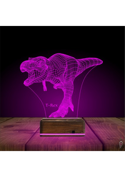 Kirppi 3D Lamba Dinozor T-Rex Masa Gece Lambası-1 indirimleri
