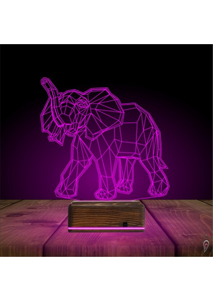 Kirppi 3D Lamba Fil Polygonal Masa Gece Lambası indirimleri