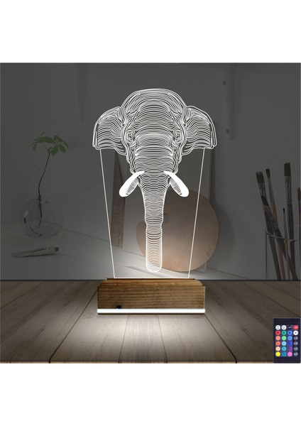Kirppi 3D Lamba Fil V2 Masa Gece Lambası fiyatları